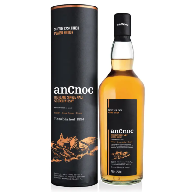SCOTCH WHISKY ANCNOC SINGLE PEATED SHERRY