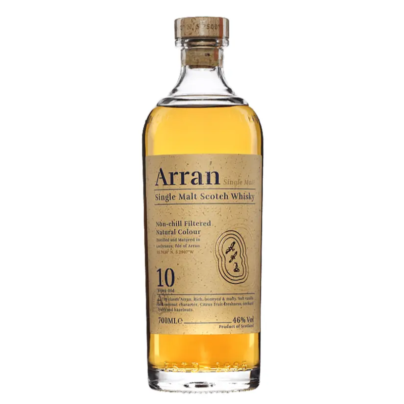 WHISKEY ARRAN SILGLE MALT NON FILTRE 10 ANS